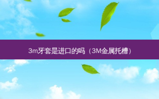 3m牙套是进口的吗（3M金属托槽）