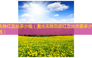 去除红血丝多少钱（激光去除面部红血丝需要多少钱）