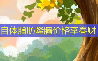自体脂肪隆胸价格李春财