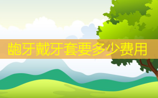 龅牙戴牙套要多少费用