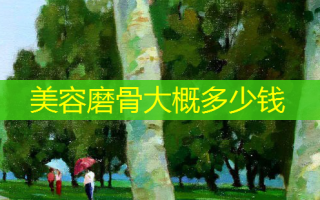 美容磨骨大概多少钱