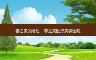 善之美的意思，善之美医疗美容医院