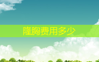隆胸费用多少