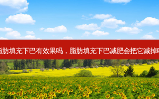 脂肪填充下巴有效果吗，脂肪填充下巴减肥会把它减掉吗