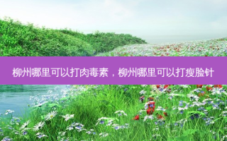 柳州哪里可以打 *** ，柳州哪里可以打瘦脸针