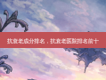 抗衰老成分排名，抗衰老医院排名前十
