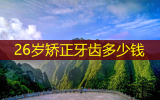 26岁矫正牙齿多少钱