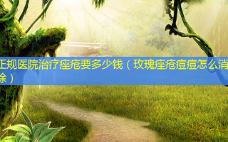 正规医院治疗痤疮要多少钱（玫瑰痤疮痘痘怎么消除）