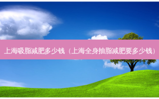 上海吸脂减肥多少钱（上海全身抽脂减肥要多少钱）