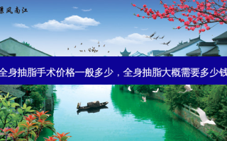 全身抽脂手术价格一般多少，全身抽脂大概需要多少钱