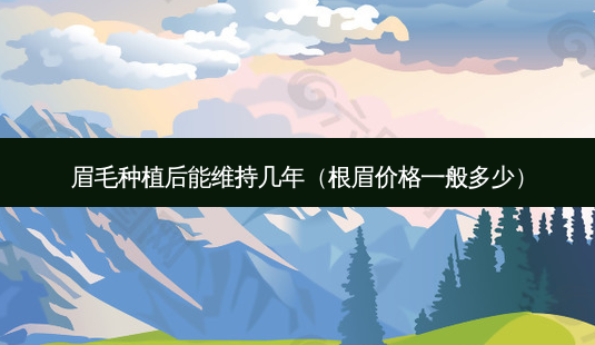 眉毛种植后能维持几年(根眉价格一般多少)-第1张图片-美美网 眉毛种植后能维持几年(根眉价格一般多少)-第1张图片-美美网