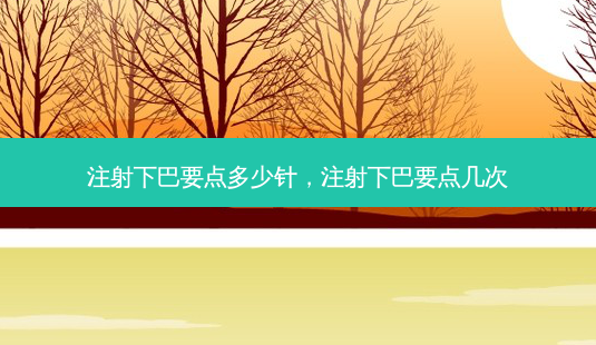 注射下巴要点多少针,注射下巴要点几次-第1张图片-美美网 注射下巴要点多少针,注射下巴要点几次-第1张图片-美美网