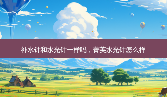 补水针和水光针一样吗，菁芙水光针怎么样-第1张图片-美美网