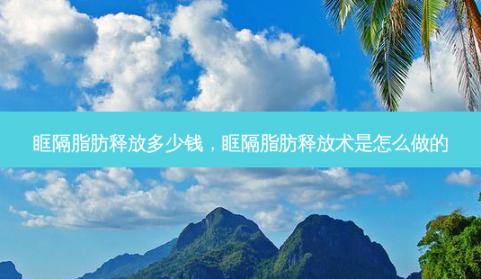 眶隔脂肪释放多少钱，眶隔脂肪释放术是怎么做的-第1张图片-美美网