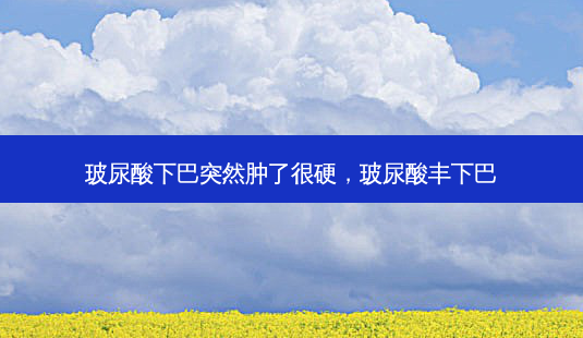玻尿酸下巴突然肿了很硬,玻尿酸丰下巴-第1张图片-美美网 玻尿酸下巴突然肿了很硬,玻尿酸丰下巴-第1张图片-美美网
