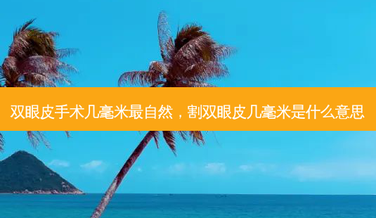 双眼皮手术几毫米 *** 自然,割双眼皮几毫米是什么意思-第1张图片-美美网 双眼皮手术几毫米 *** 自然,割双眼皮几毫米是什么意思-第1张图片-美美网