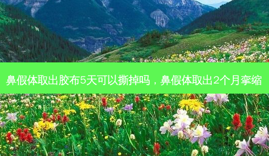 鼻假体取出胶布5天可以撕掉吗,鼻假体取出2个月挛缩-第1张图片-美美网 鼻假体取出胶布5天可以撕掉吗,鼻假体取出2个月挛缩-第1张图片-美美网