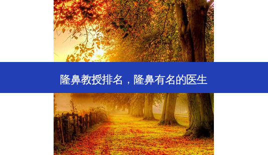 隆鼻教授排名,隆鼻有名的医生-第1张图片-美美网 隆鼻教授排名,隆鼻有名的医生-第1张图片-美美网
