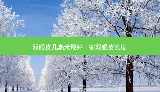 双眼皮几毫米 *** 好,割双眼皮长度-第1张图片-美美网 双眼皮几毫米 *** 好,割双眼皮长度-第1张图片-美美网
