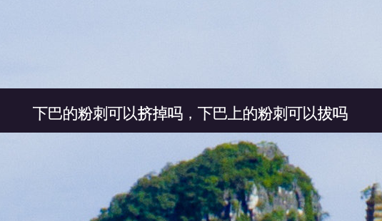 下巴的粉刺可以挤掉吗,下巴上的粉刺可以拔吗-第1张图片-美美网 下巴的粉刺可以挤掉吗,下巴上的粉刺可以拔吗-第1张图片-美美网