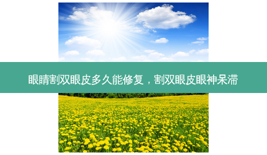眼睛割双眼皮多久能修复,割双眼皮眼神呆滞-第1张图片-美美网 眼睛割双眼皮多久能修复,割双眼皮眼神呆滞-第1张图片-美美网