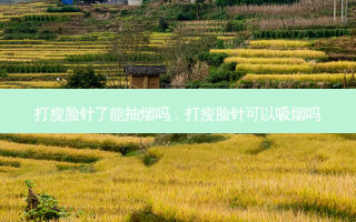 打瘦脸针了能抽烟吗，打瘦脸针可以吸烟吗