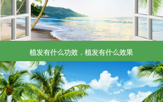 植发有什么功效，植发有什么效果
