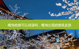 嘴角疤痕可以消退吗，嘴角出现疤痕状皮肤