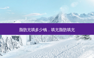 脂肪充填多少钱，填充脂肪填充