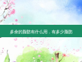 多余的脂肪有什么用，有多少脂肪