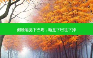 侧脸睡觉下巴疼，睡觉下巴往下掉