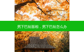 男下巴短面相，男下巴短怎么办