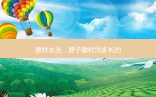 微针水光，脖子微针用多长的