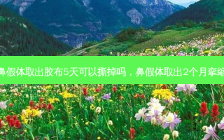 鼻假体取出胶布5天可以撕掉吗，鼻假体取出2个月挛缩