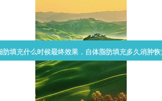 自体脂肪填充什么时候 *** 终效果，自体脂肪填充多久消肿恢复自然