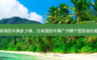 自体脂肪丰胸多少钱，自体脂肪丰胸广州哪个医院做的 *** 好