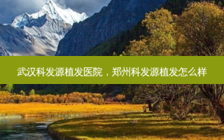 武汉科发源植发医院，郑州科发源植发怎么样