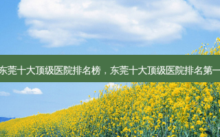 东莞十大 *** 医院排名榜，东莞十大 *** 医院 *** 