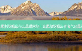 合肥割双眼皮与艺星哪家好，合肥做双眼皮有名气的是谁